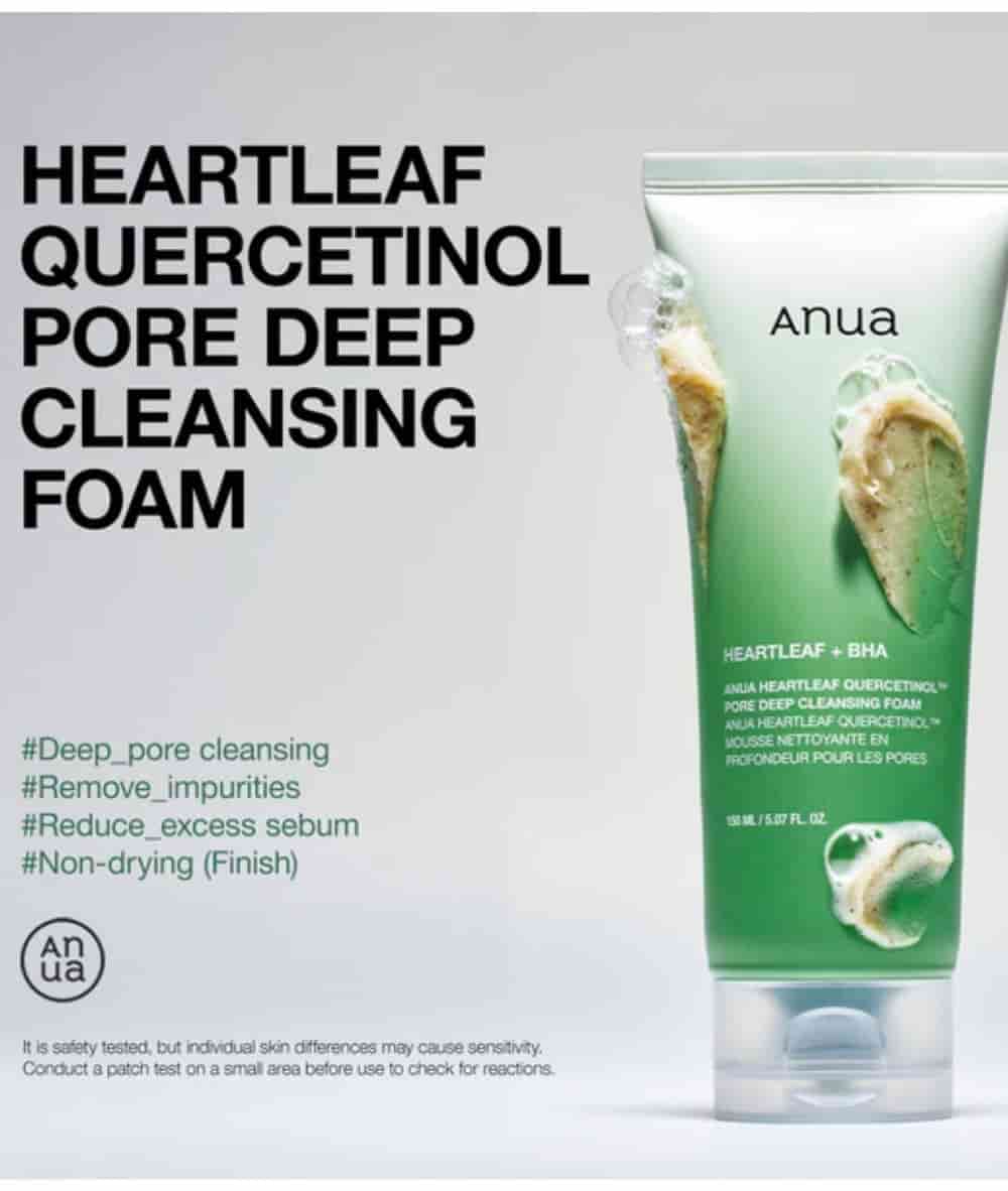 ANUA HEARTLEAF QUERECTIMOL PORE DEEP CLEANSER FOAM